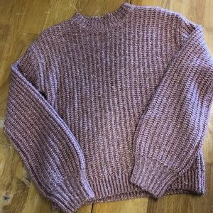 New Free Press Pink Sparkly Sweater